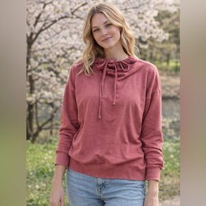 Aerie Dusty Rose Drawstring Neckline Sweatshirt Large Women’s